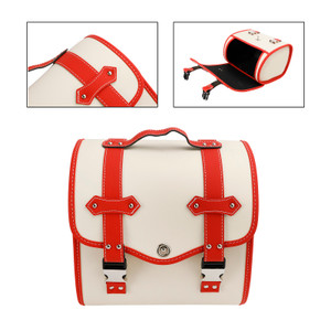 Quick Release Side Saddlebag Tool Bag Luggage Pouch Storage White For Motorbike