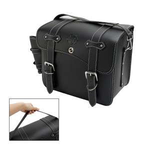 Quick Release Side Saddlebag Tool Bag Luggage Pouch Storage L-Size For Motorbike