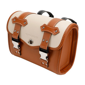Color Matching Side Saddlebag Tool Bag Luggage Pouch Storage Brown For Motorbike