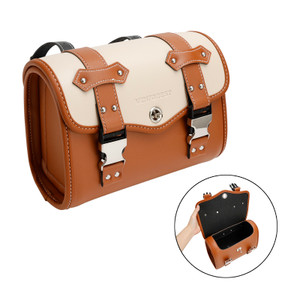Color Matching Side Saddlebag Tool Bag Luggage Pouch Storage Brown For Motorbike