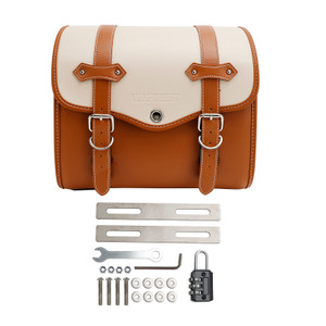 Color Matching Side Saddlebag Tail Bag Luggage Pouch Storage Pu For Motorbike