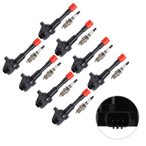 8x Ignition Coil +Spark Plug UF374 For Honda Civic Hybrid L4 2006-2010