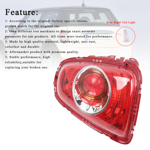 Rear Right Tail Light 63217255910 For Mini R56 R57 LCI R58 R59