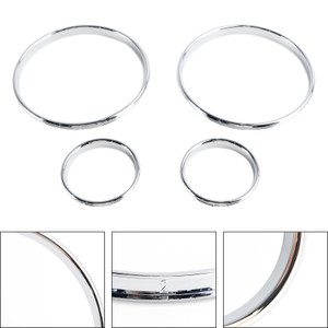 Silver Dash Trim Rings Speedometer Gauge Cluster Panel For BMW E38 E39 E53 X5