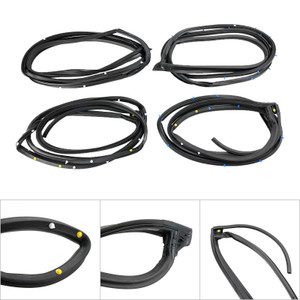 4PCS Door Weatherstrip Silence Opening Gasket For Honda Civic 2006-2011