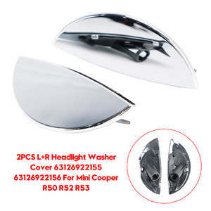 2PCS L+R Headlight Washer Cover 63126922155 For Mini Cooper R50 R52 R53