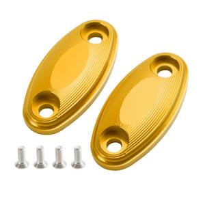CNC Aluminum Gold Mirror Block Off Plates For Honda CBR500R CBR600RR 2013-2020