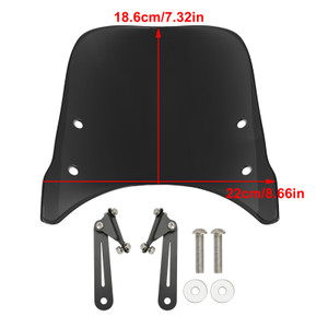 Windshield WindScreen fit for MOTO GUZZI V7 Classic 2016-2023 V9 Bobber 2018-23 BLK
