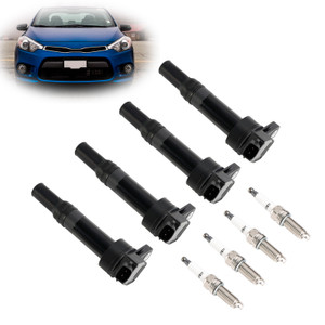 2014-2015 Kia Forte Koup 4x Ignition Coil +Spark Plug UF651 Generic