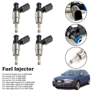 2005-2009 Audi A4 Quattro 2.0L I4 4*Fuel Injector 06F906036A, 0261500020, 0261500020, 061500021, 06D998907, 06D998907, 0261500021 Generic
