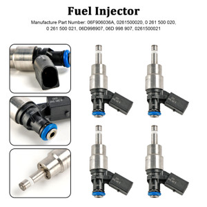 2005-2009 Audi A4 Quattro 2.0L I4 4*Fuel Injector 06F906036A, 0261500020, 0261500020, 061500021, 06D998907, 06D998907, 0261500021 Generic