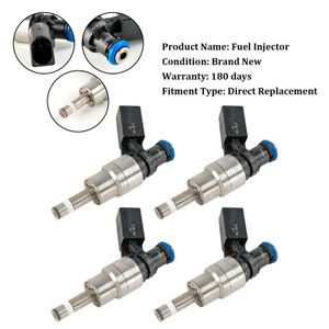 2004-2019 Audi Seat Skoda Volkswagen 2.0T 4*Fuel Injector 06F906036D, 06D906036B, 0261500011, 0261500011, 06D906036B Generic
