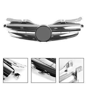 1998-2004 Mercedes Benz SLK-Class R170 SLK320 SLK230 SLK200 Front Upper Grill With Logo 521999696H Chrome Generic