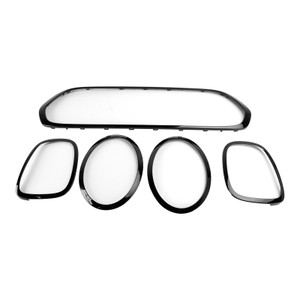 2014-2021 MINI F55 F56 F57 Model Vehicles  Front Bumper Grill Surround Trim+Front Fog Light Cover Trim+Rear Fog Light Cover Trim 51137449207 Generic