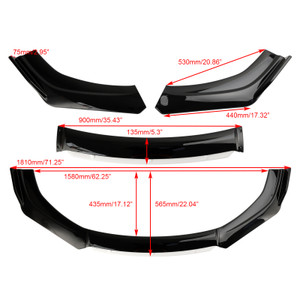 Mitsubishi Lancer Evolution Eclipse All Models All Models Front Bumper Lip Body Kit Gloss Black & White Generic