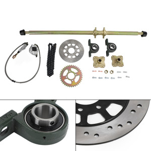 44.8" ATV Quad Go Kart Rear Live Axle Kit Sprocket Brake Wheel Hub Brake Assembly