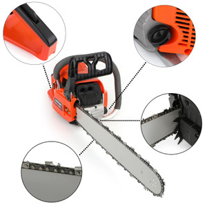 52cc Chainsaw 20inches Bar Powered Engine 2 Cycle Gasoline Chain Saw Orange