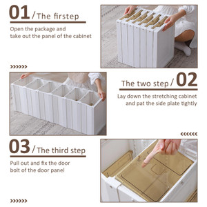 2 Pair No-Installation Shoe Storage Cabinet Drawer Box Plastic Frame Shoe Box