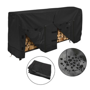 96*24*42Inch Outdoor Firewood Log Storage Rack Cover Waterproof Snow Protect
