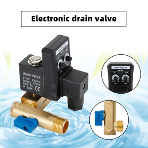 AC 220V 1/2" Automatic Electronic Timed Air Compressor Auto Drain Valve