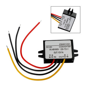 Waterproof DC-DC Converter 60V Step Down to 12V Car Power Supply Module 1A
