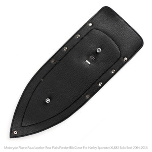 2004-2016 Harley Sportster XL883 Solo Seat Motorycle Flame Faux Leather Rear Plain Fender Bib Cover Generic