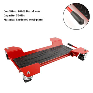 Motorcycle Centre Stand Moving Dolly Trolley Platform 360 Degree Casters 250kg