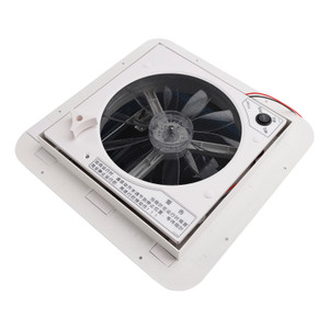 11" RV Caravan Roof Vent Forward and reverse motor RV Fan 12V Skylight W/ Light