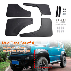 2019-2023 Suzuki Jimny JB64 JB74 Front and Rear Mud Flaps Fender Mudguard Black Generic