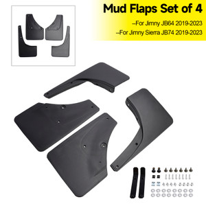 2019-2023 Suzuki Jimny JB64 JB74 Front and Rear Mud Flaps Fender Mudguard Black Generic
