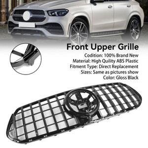 2020-2023 Mercedes Benz Gle W167 C167 V167 Front Upper Grille Without Letter Gloss Black Generic
