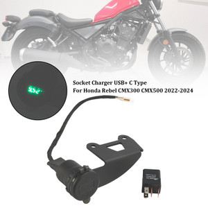 2022-2024 Honda Rebel CMX300 CMX500 Socket Charger USB+ C Type Generic