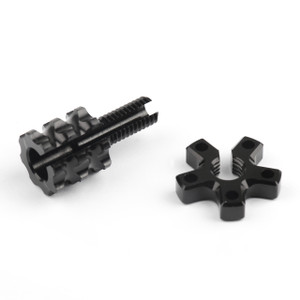 Universal 8mm Anodized Billet Aluminum Clutch Cable Adjuster Set, Black