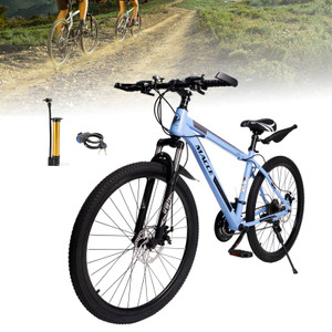 26" wheels 27 speed double disc brake mountain bike MTB for adults Blue