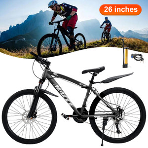26" Black 27 speed double disc brake Suspension Fork mountain bike MTB for adult