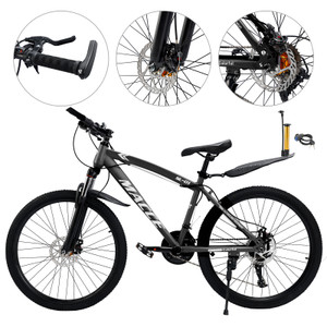 26" Black 27 speed double disc brake Suspension Fork mountain bike MTB for adult