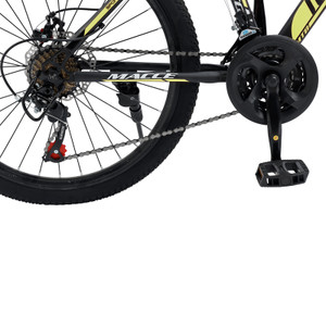 26" Spoke Wheel 24 Speed Mountain Bicycle Adult Bike MTB w/ fender Red+Yellow