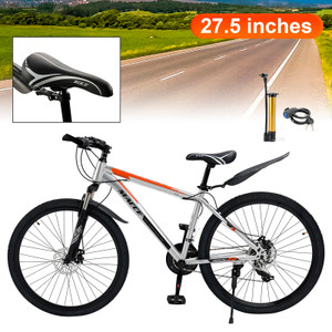 27.5 inch 27 speed double disc brake mountain bike MTB bicycle For adults With Cup holder Fender Silver