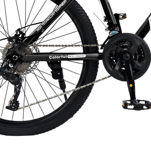 26 inch 27 speed double disc brake Suspension Fork mountain bike MTB Powder coated bicycle For adult With Cup holder Fender Black