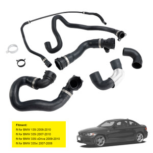 2007-2010 BMW 135i 335i 335xi 6PCS Radiator Coolant Water Hose Pipe Kit W1939C Generic