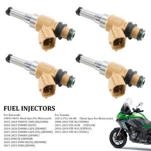 2008-2022 Yamaha YZF-R6/R1M/R1S/R1 4pcs Fuel Injectors 2C0-13761-00-00 Generic