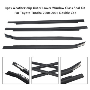 2000-2006 Toyota Tundra 4pcs Weatherstrip Outer Lower Window Glass Seal Kit 75720-0C010 Generic