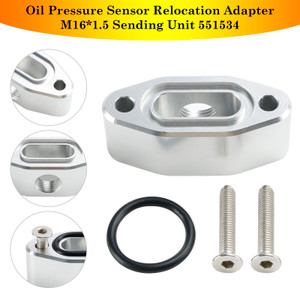 LS series GM V8 engines LS LQ L92 L99 L33 LR4 Billet Oil Pressure Sensor Relocation Adapter 551534 Generic
