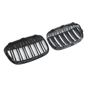 2016-2019 BMW X1 F48 F49 2PCS Front Kidney Grille Gloss Black Generic