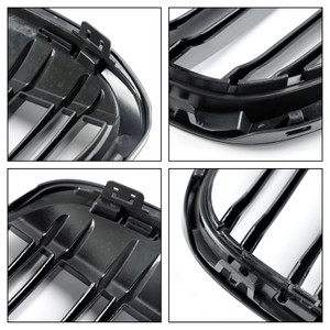 2016-2019 BMW X1 F48 F49 2PCS Front Kidney Grille Gloss Black Generic
