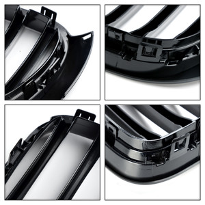 2014-2017 BMW X3 X4 F25 F26 Front Bumper Kidney Grille Gloss Black Generic