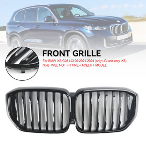2024+ BMW G05 LCI X5 Front Bumper Grille Single Line Gloss Black Generic