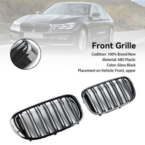 2016-2018 BMW 7 Series G11 G12 Front Kidney Grille Black 2 Slat Generic