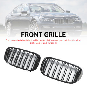 2016-2018 BMW 7 Series G11 G12 Front Kidney Grille Black 2 Slat Generic