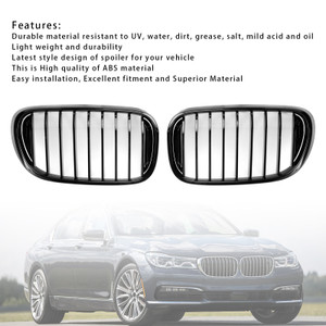 2016-2018 BMW 7-Series G11 G12 740i 750i Front Kidney Grille Gloss Black Generic